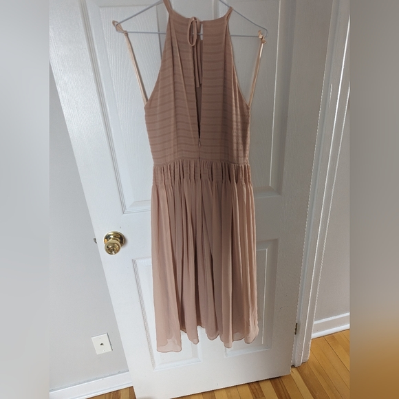 Beautiful French Connection beige sheer halter dress - Picture 6 of 8